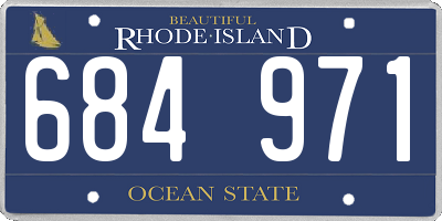 RI license plate 684971