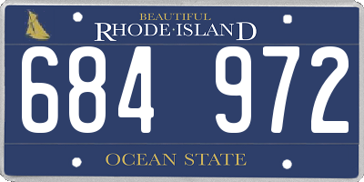 RI license plate 684972