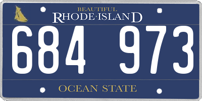 RI license plate 684973