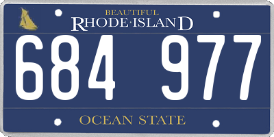 RI license plate 684977