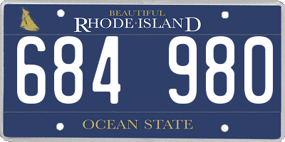 RI license plate 684980