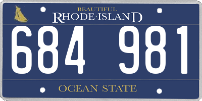 RI license plate 684981