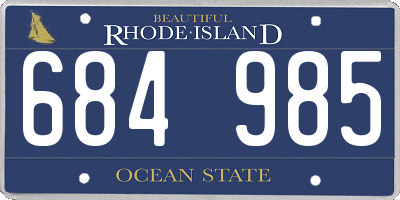 RI license plate 684985