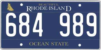 RI license plate 684989