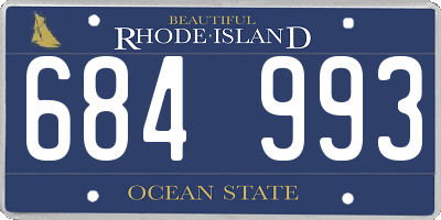 RI license plate 684993