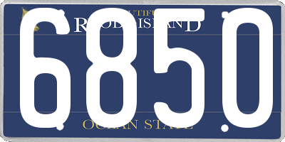 RI license plate 6850