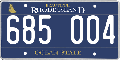 RI license plate 685004