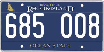 RI license plate 685008