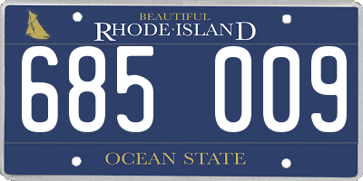 RI license plate 685009