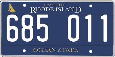 RI license plate 685011