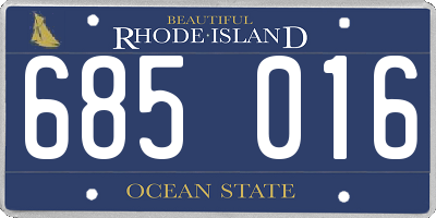 RI license plate 685016