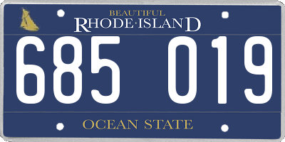 RI license plate 685019