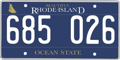 RI license plate 685026