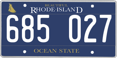 RI license plate 685027