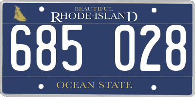 RI license plate 685028