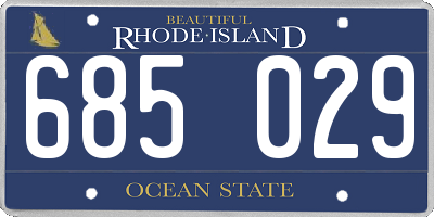 RI license plate 685029