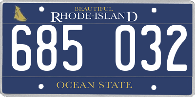 RI license plate 685032