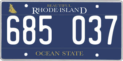 RI license plate 685037