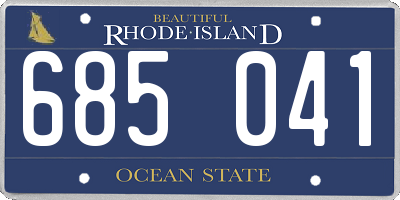 RI license plate 685041