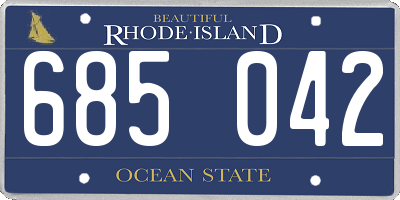 RI license plate 685042