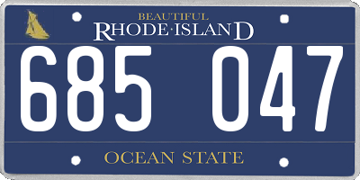 RI license plate 685047