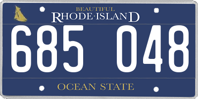 RI license plate 685048