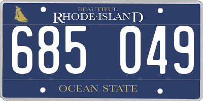 RI license plate 685049