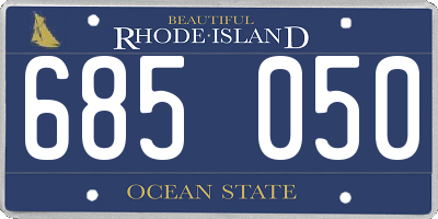 RI license plate 685050