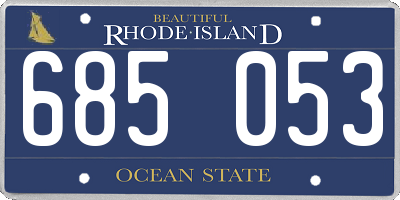 RI license plate 685053