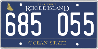 RI license plate 685055