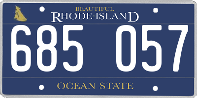 RI license plate 685057