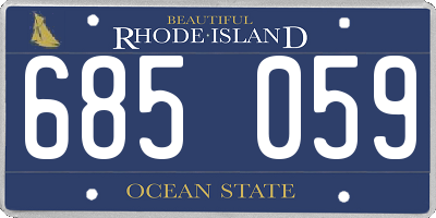 RI license plate 685059