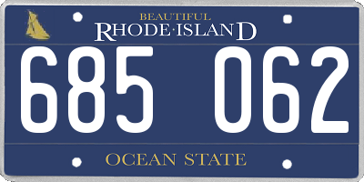 RI license plate 685062