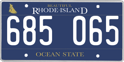 RI license plate 685065