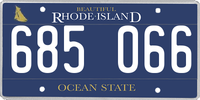 RI license plate 685066