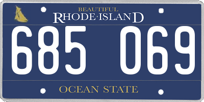 RI license plate 685069