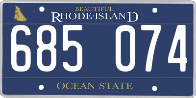 RI license plate 685074