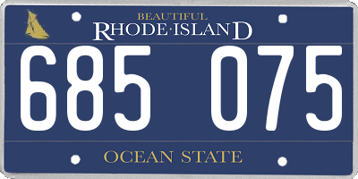 RI license plate 685075