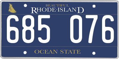 RI license plate 685076