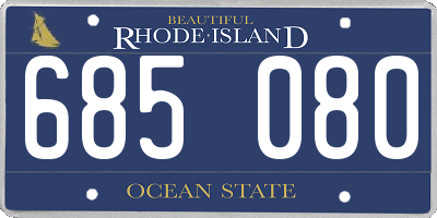 RI license plate 685080