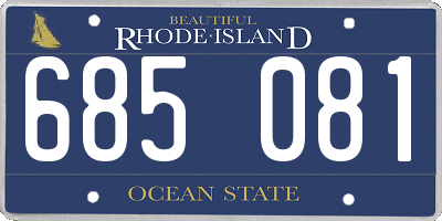 RI license plate 685081