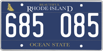 RI license plate 685085