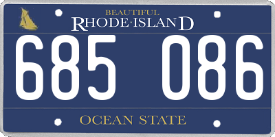 RI license plate 685086