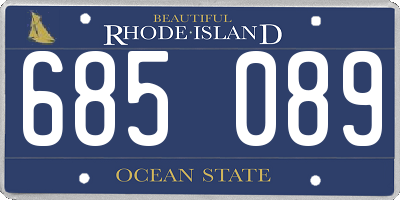 RI license plate 685089
