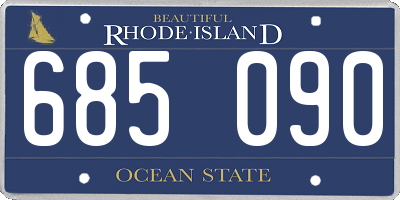 RI license plate 685090