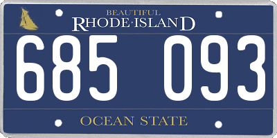 RI license plate 685093