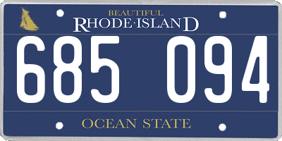 RI license plate 685094