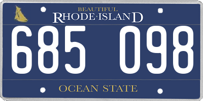 RI license plate 685098