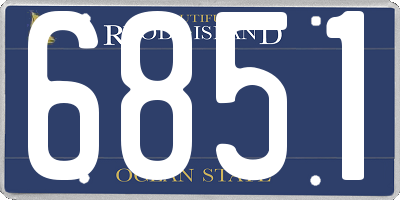 RI license plate 6851