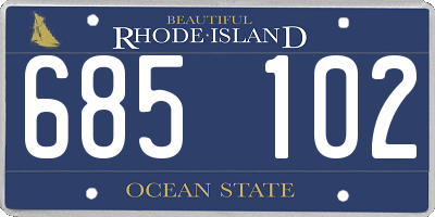 RI license plate 685102